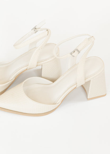 Pointed Toe Ankle Strap Block Heels Shoes
