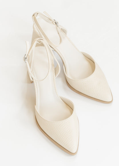 Pointed Toe Ankle Strap Block Heels Shoes 6