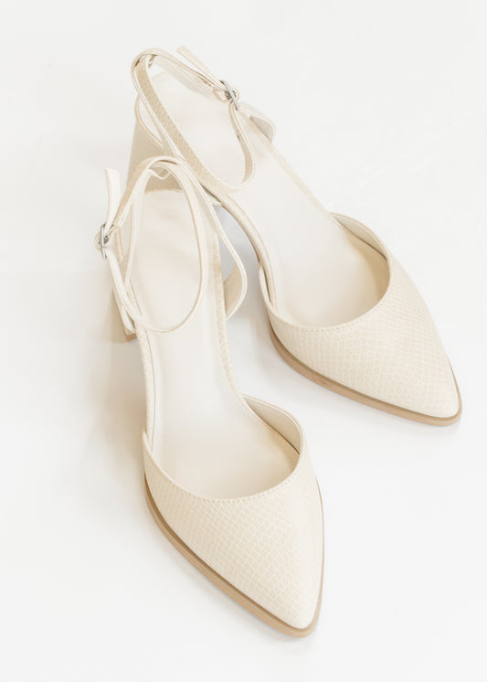 Pointed Toe Ankle Strap Block Heels Shoes 6