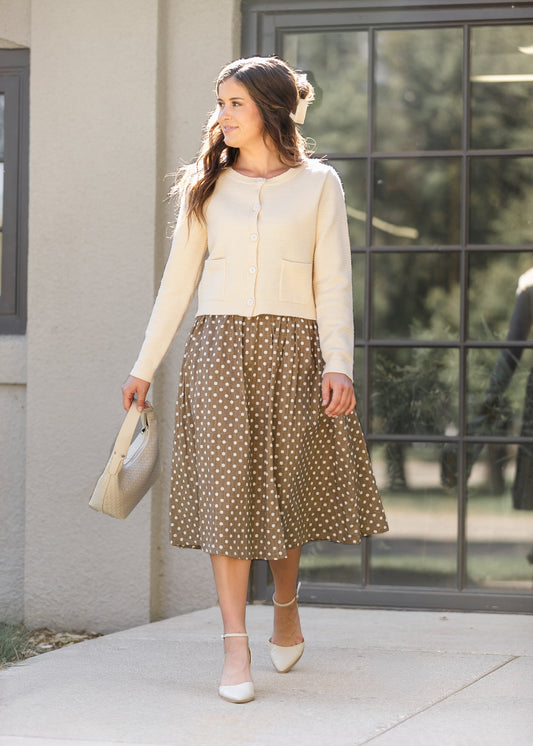Polka Dot A-line Skirt FF Skirts