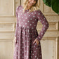 Polka Dot Long Sleeve Knit Midi Dress - FINAL SALE FF Dresses