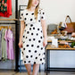 Polka Dot Short Sleeve Midi Dress - FINAL SALE FF Dresses