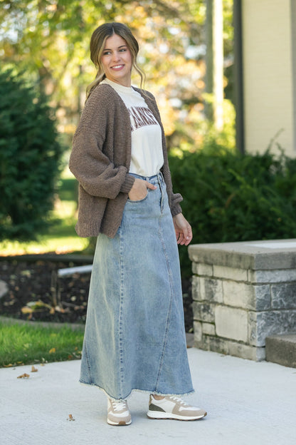 Popcorn Knit Open Front Cardigan FF Layering Essentials