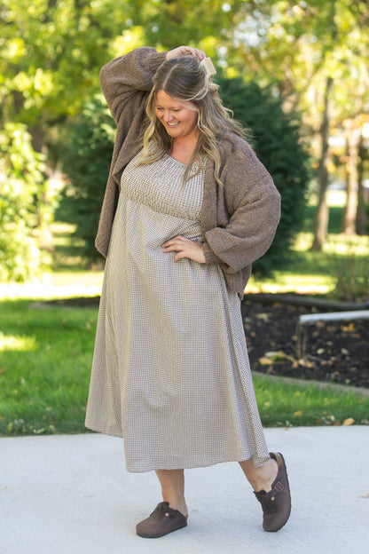 Popcorn Knit Open Front Cardigan FF Layering Essentials