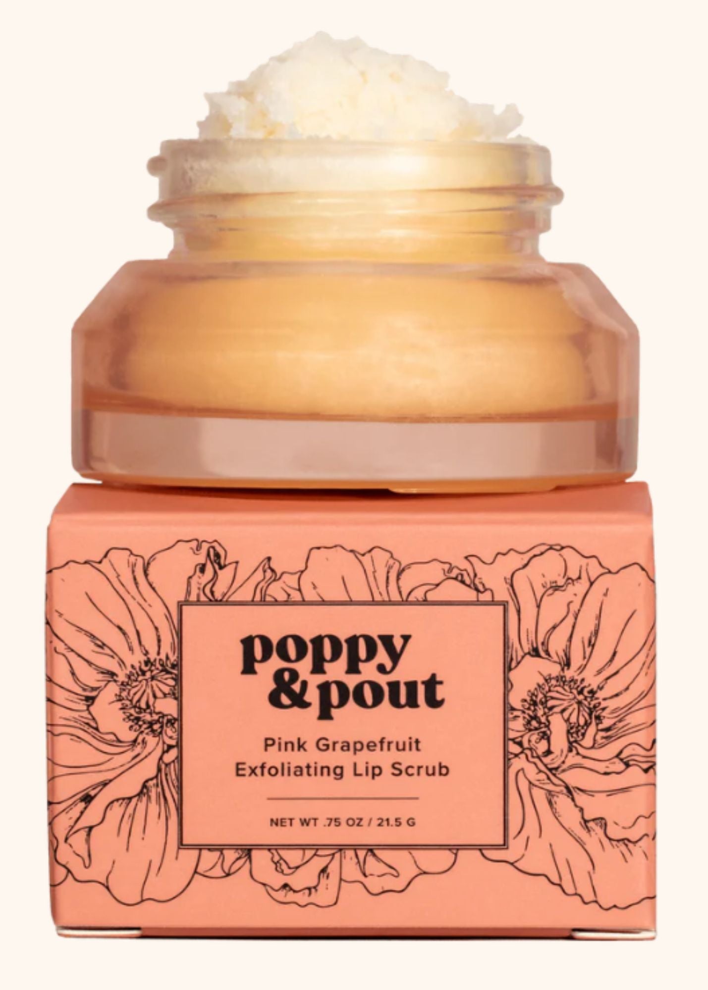 Poppy & Pout Lip Scrub Gifts Pink Grapefruit