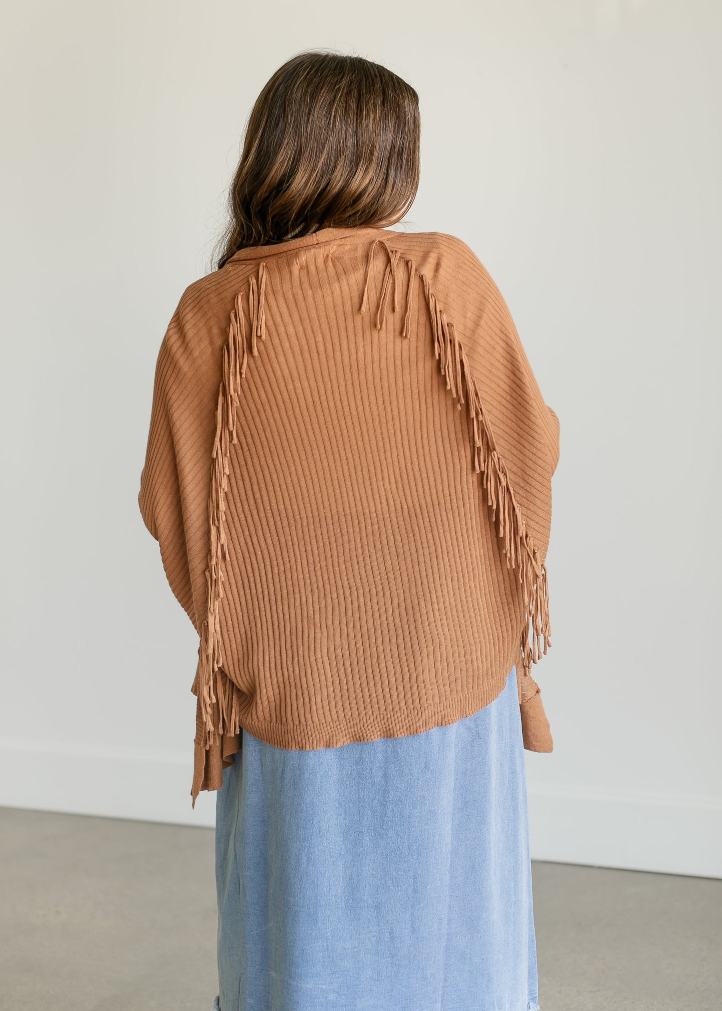 Positano Fringe Wrap Cardigan FF Tops