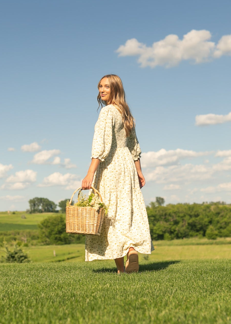 Flora Smocked Midi Dress – Inherit Co.