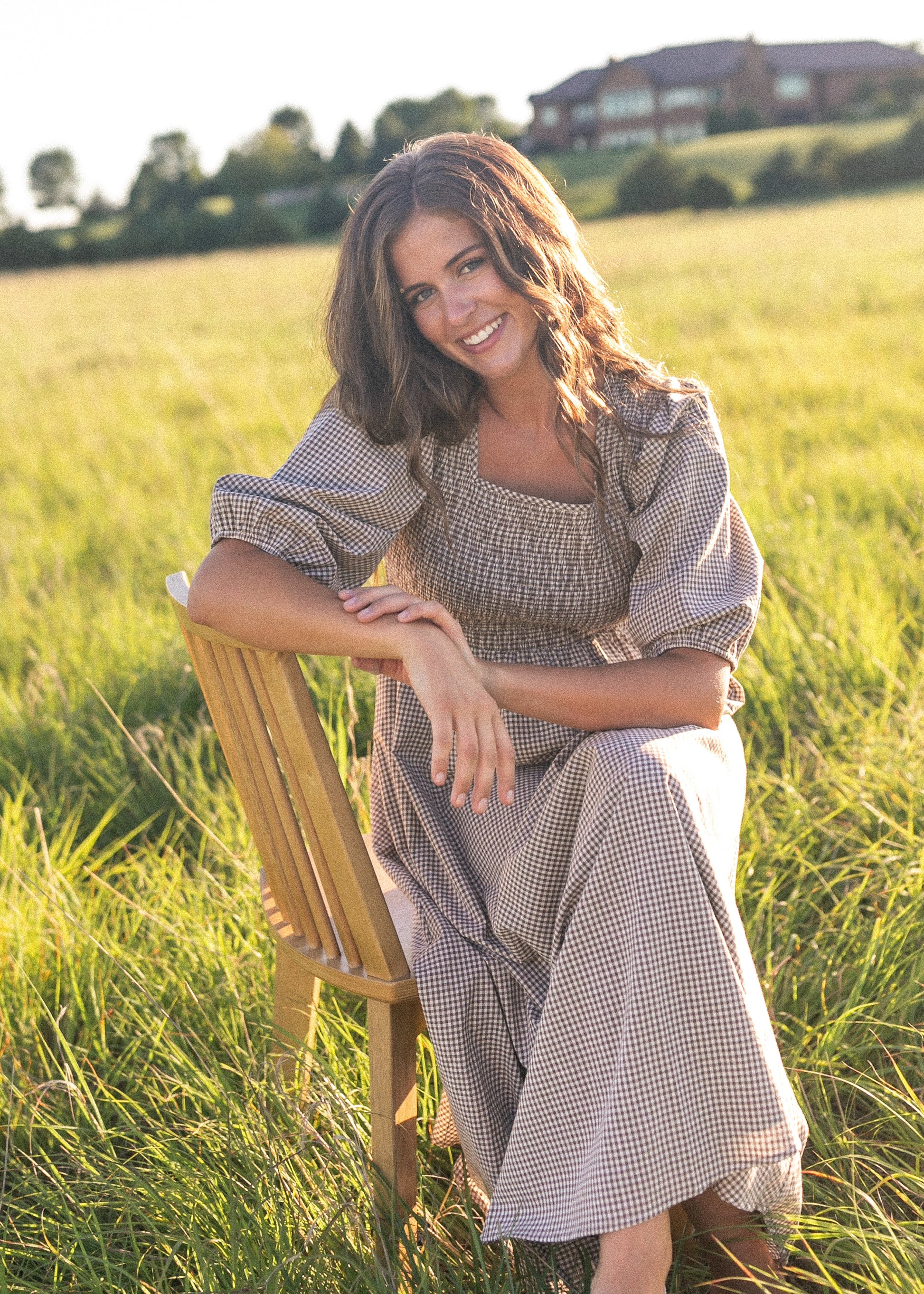 Kayleen Gingham Maxi Dress Inherit Co. Kayleen Gingham Maxi Dress Inherit Co.