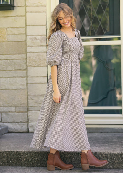 Preorder Kayleen Gingham Maxi Dress IC Dresses