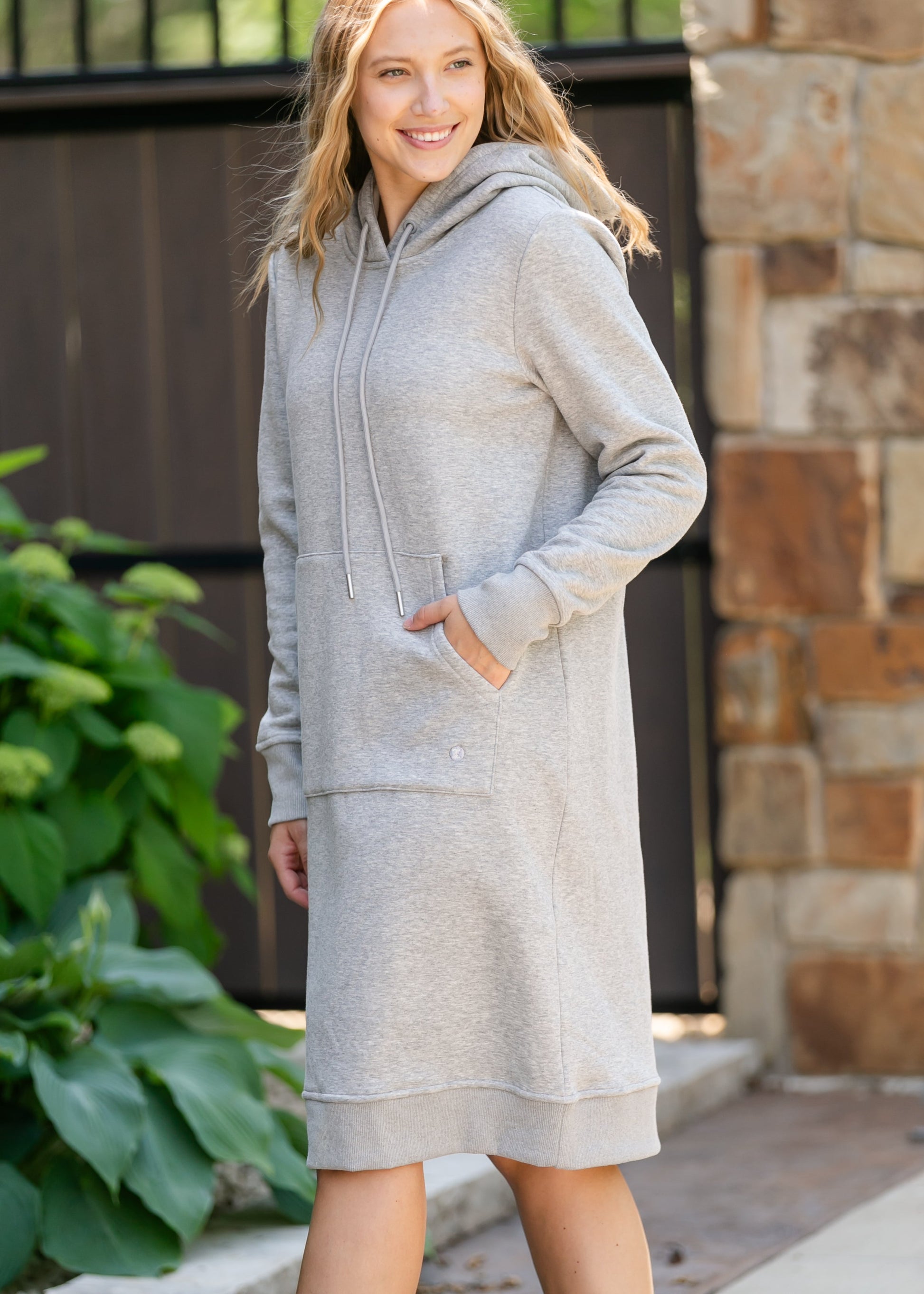 women's grey sweatshirt dress Women's Light grey marl Sweatshirt dress
