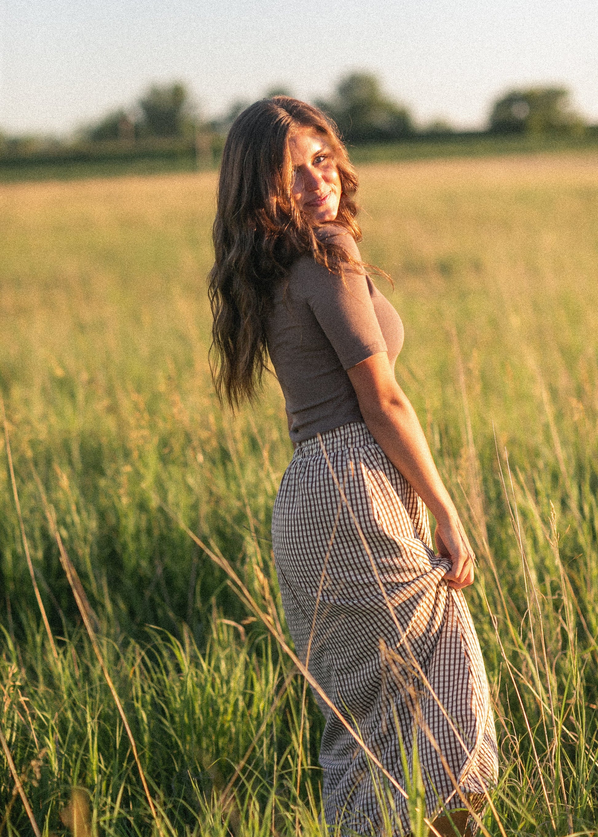 Preorder McKenna Gingham Maxi Skirt IC Skirts