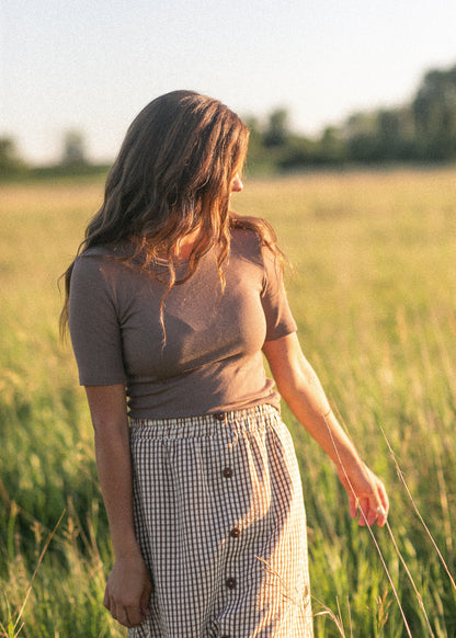 Preorder McKenna Gingham Maxi Skirt IC Skirts