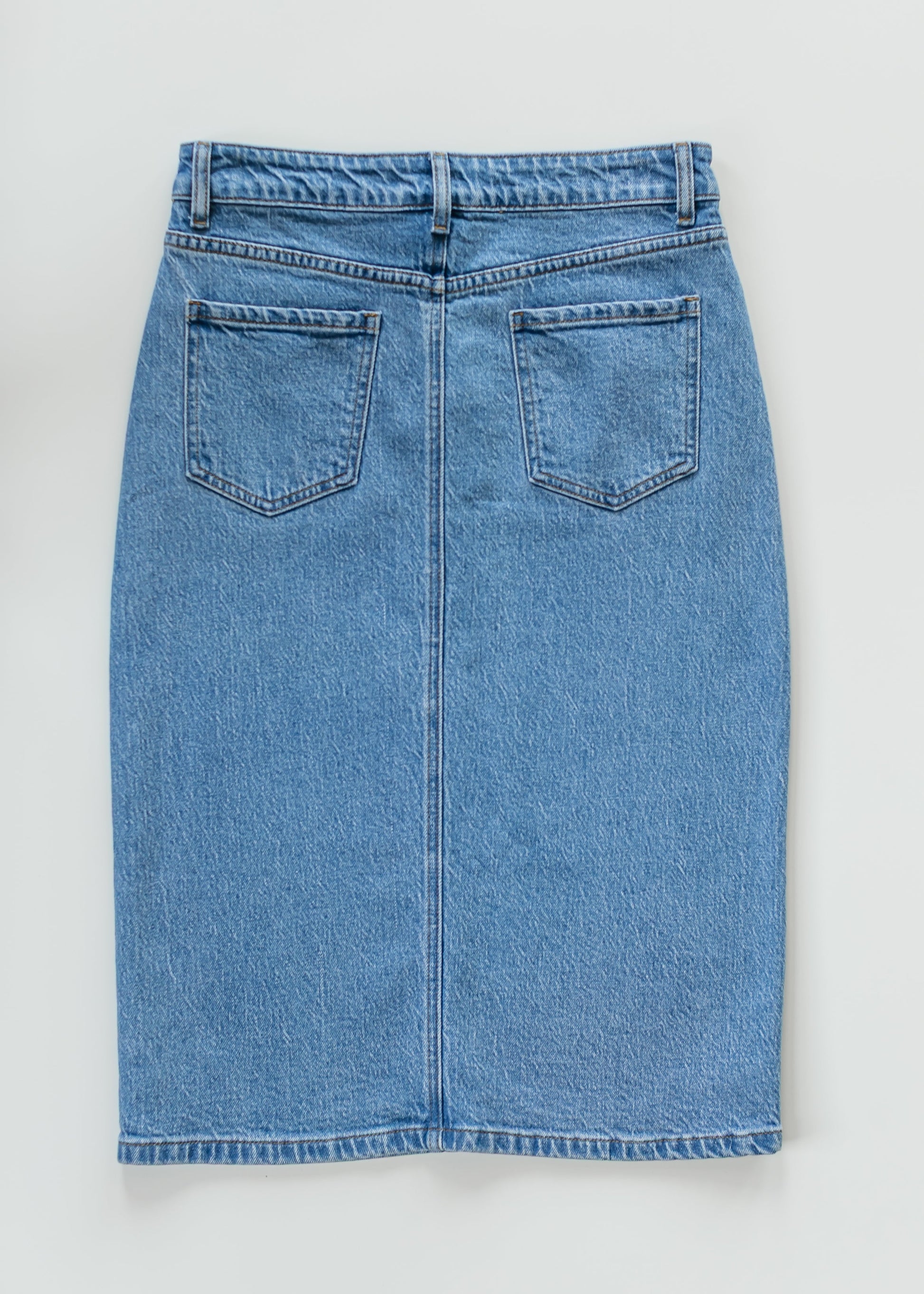 Preorder Remi Denim Classic Wash Midi Skirt IC Skirts