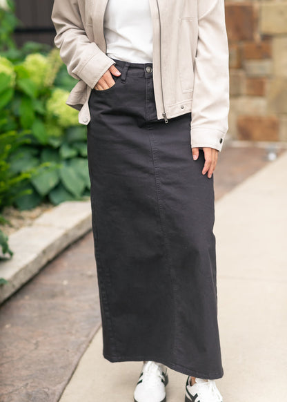 Preorder  Stella Onyx Black Denim Maxi Skirt IC Skirts