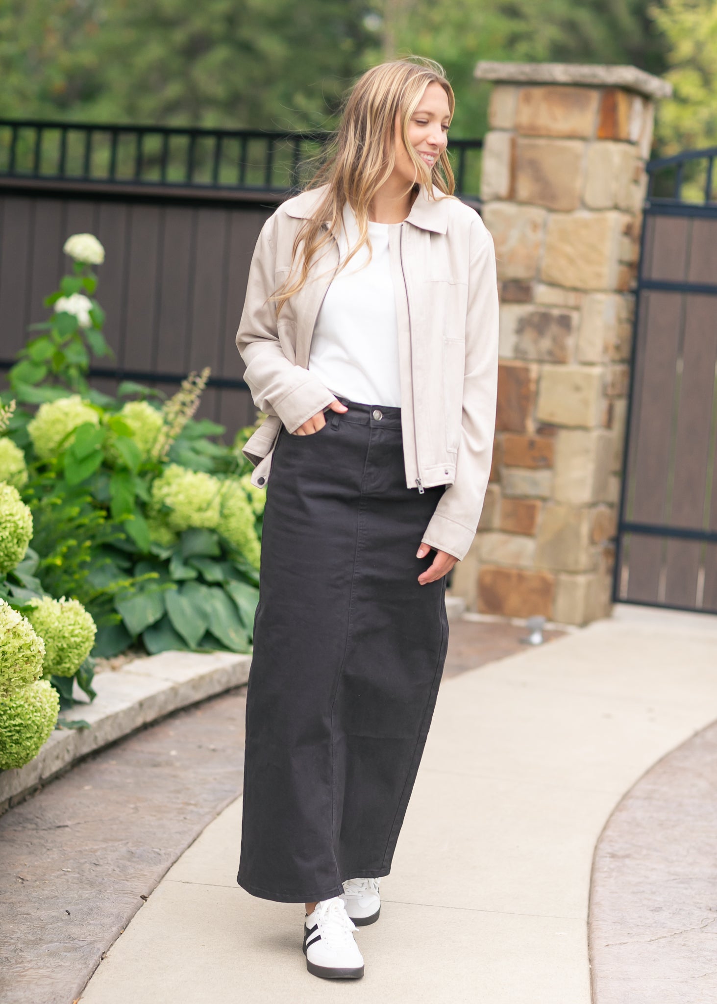 Preorder  Stella Onyx Black Denim Maxi Skirt IC Skirts