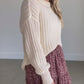 Loose Knit Textured Crewneck Sweater - FINAL SALE