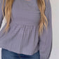Square Neck Peasant Long Sleeve Top - FINAL SALE