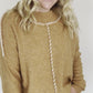 Mockneck Contrast Stitching Sweater