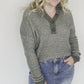 Waffle Henley Neck Sweater