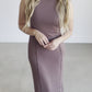 Bina Ribbed Knit Sleeveless Midi Dress