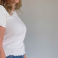 Ribbed Knit Short Sleeve T-Shirt