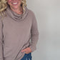 Cowl Neck French Terry Top
