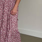 Floral Crinkle Pleat Maxi Skirt - FINAL SALE