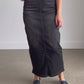 Donna Black Denim Skirt