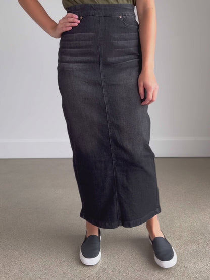 Donna Black Denim Skirt - FINAL SALE