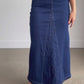 Linda Dark Denim A-Line Long Denim Skirt - FINAL SALE