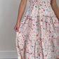 Amanda Floral Ruched V-Neck Tiered Midi Dress