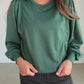 Shoulder Pintuck Crewneck Sweatshirt - FINAL SALE