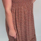 Short Sleeve Floral Smocked Midi Dress