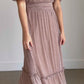 Shimmery Crinkle Maxi Dress