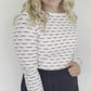 Checkerboard Texture Crewneck Sweater