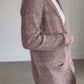 Two Tone Open Front Knit Cardigan