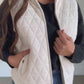 Diamond Quilted Zip-up Vest