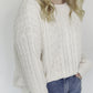 Cable Knit Crewneck Sweater
