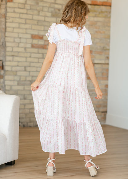Print Mix Tie Strap Maxi Dress FF Dresses