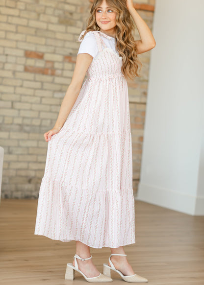 Print Mix Tie Strap Maxi Dress FF Dresses