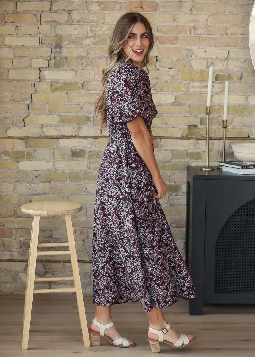 Printed Half Sleeve Maxi Dress FF Dresses