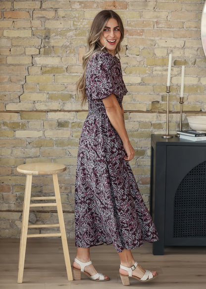 Printed Half Sleeve Maxi Dress FF Dresses