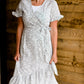 Printed Ruffle Wrap Midi Dress - FINAL SALE FF Dresses