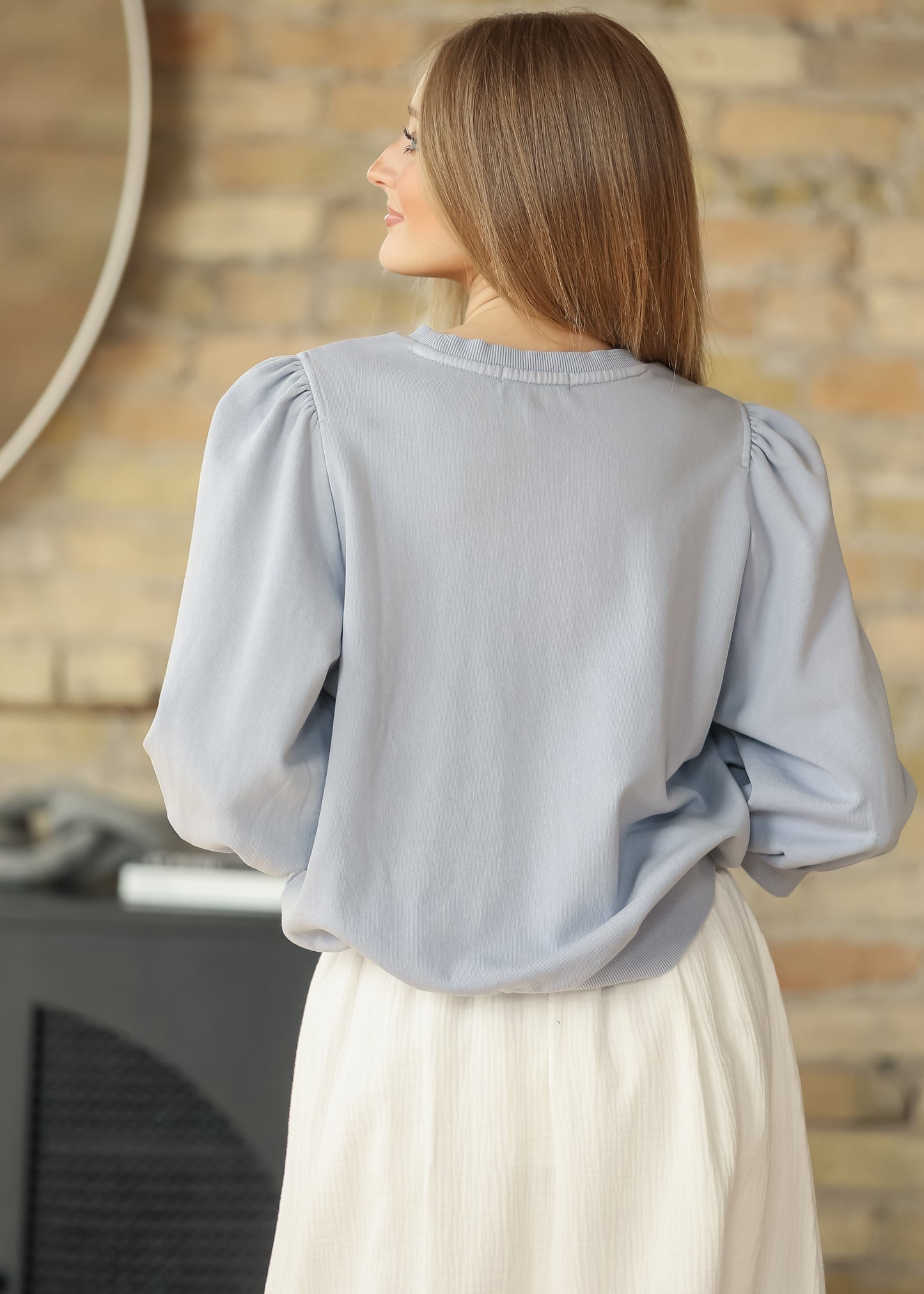 Puff 3/4 Sleeve French Terry Top FF Tops