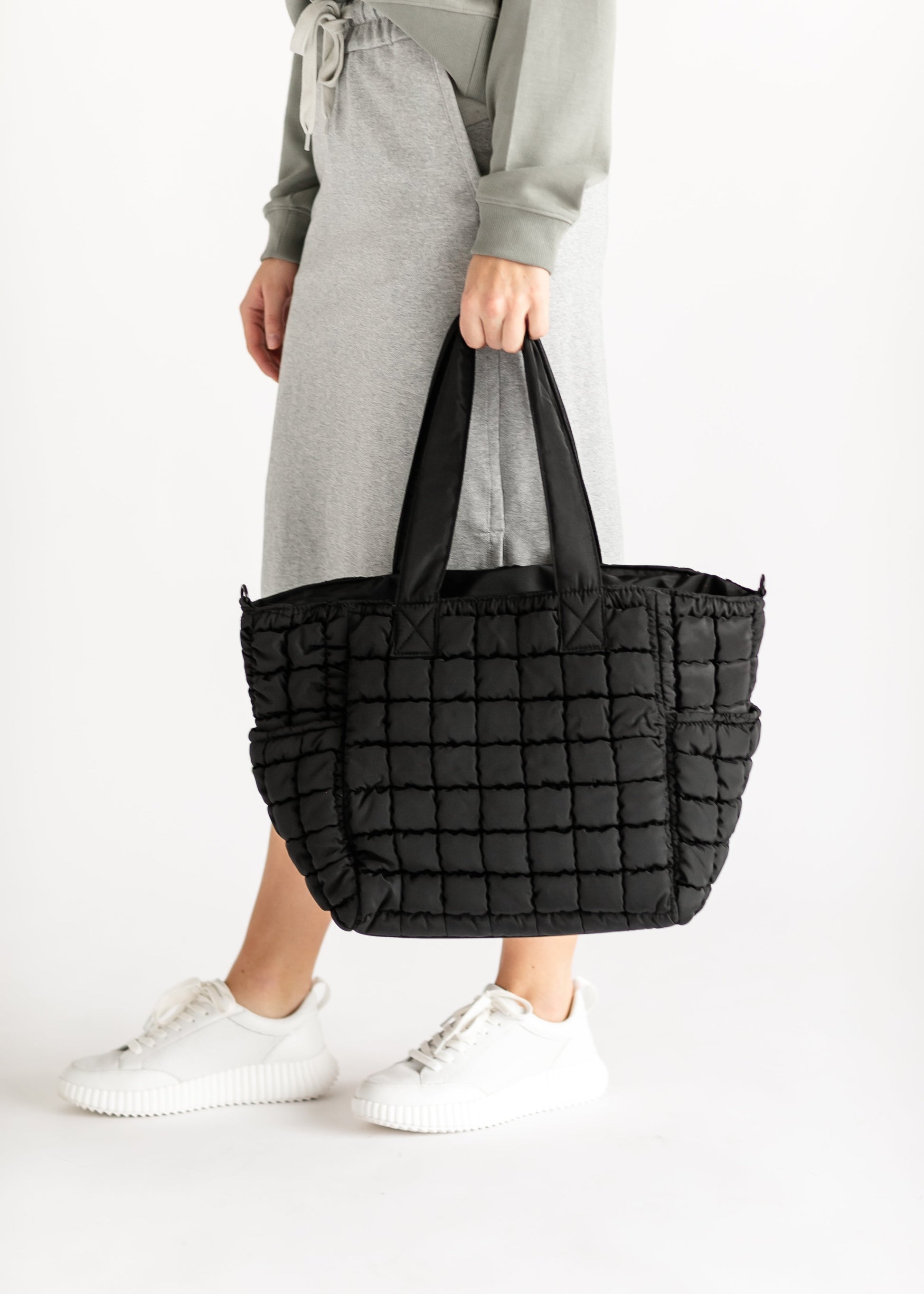 Quilted Nylon Large Tote Bag – Inherit - Main Image