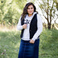 Quilted Puffer Vest with Hood FF Tops