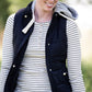 Quilted Puffer Vest with Hood FF Tops