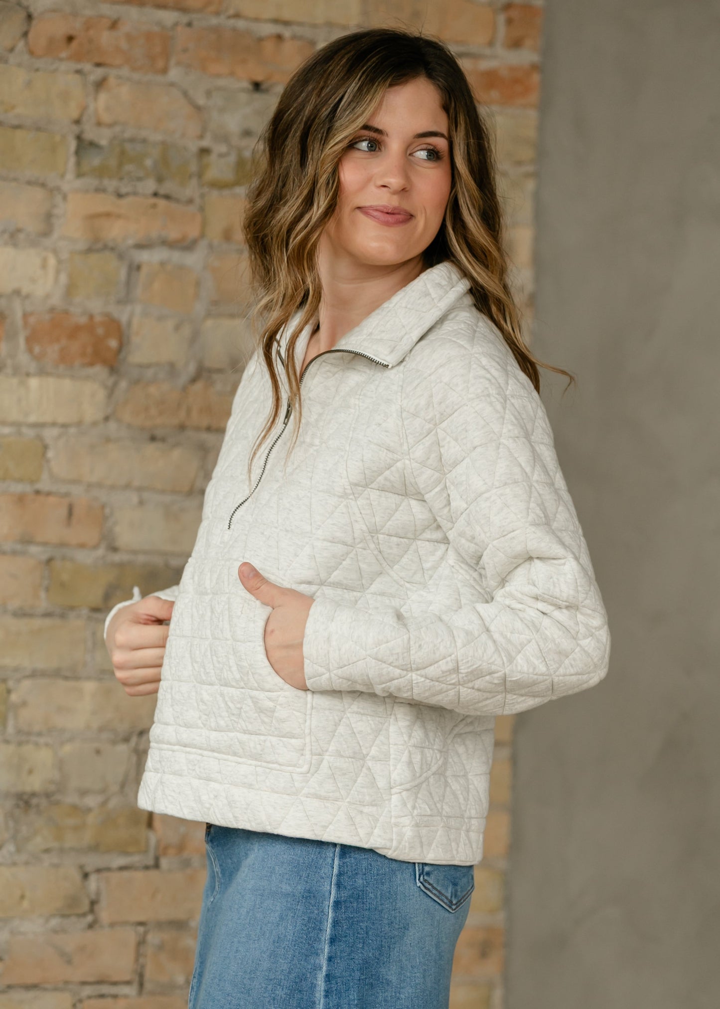 Quilted Quarter Zip Pullover FF Layering Essentials
