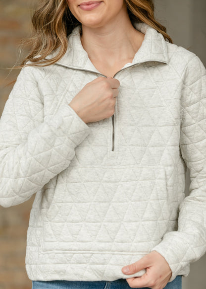 Quilted Quarter Zip Pullover FF Layering Essentials