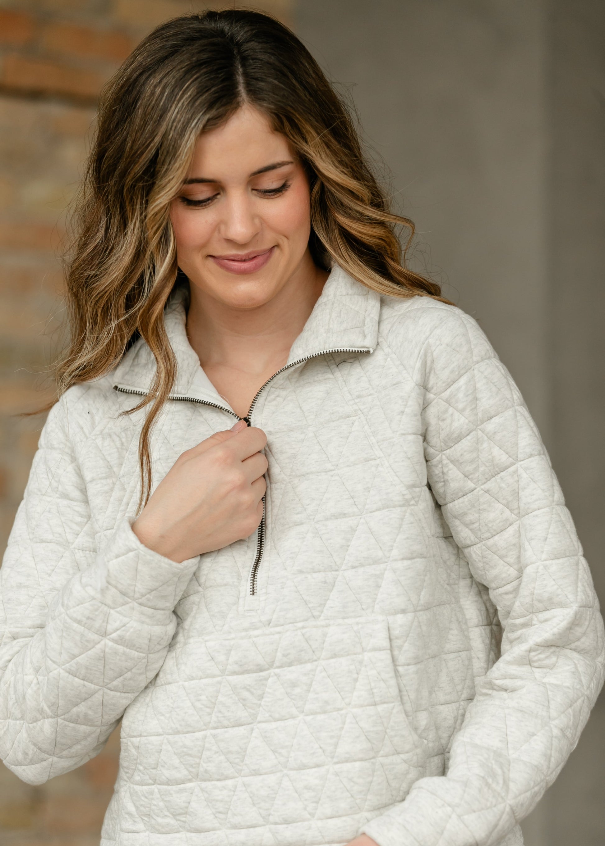Quilted Quarter Zip Pullover FF Layering Essentials